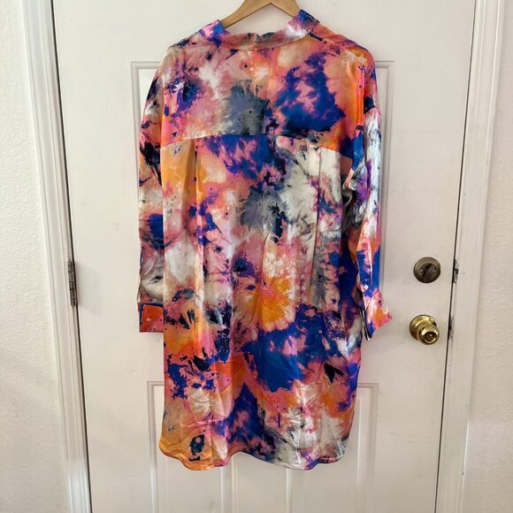 Everlane x Marques/Almeida Woman's Over-sized Long Tie-Dye Blouse Sz LR - Picture 7 of 10